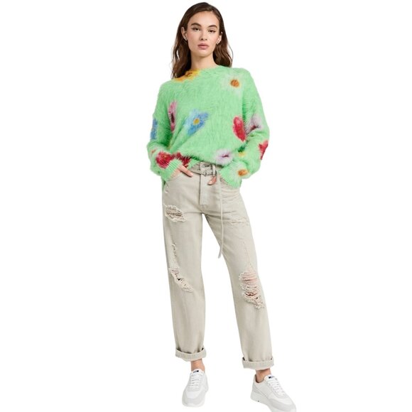 OVERSIZED ACNE STUDIO FLORAL PRINT SWEATER SIZE S NEW - Picture 6 of 8